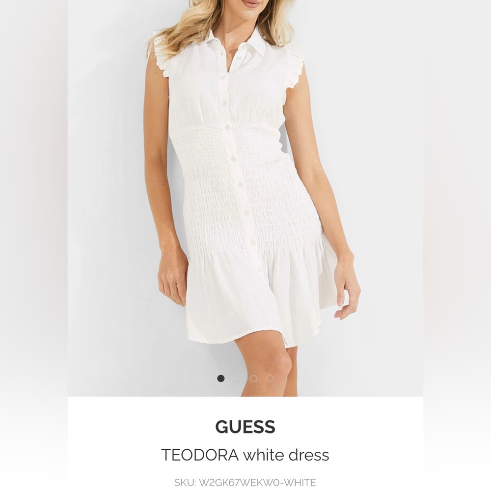 Guess White Sleeveless Dress NWT
